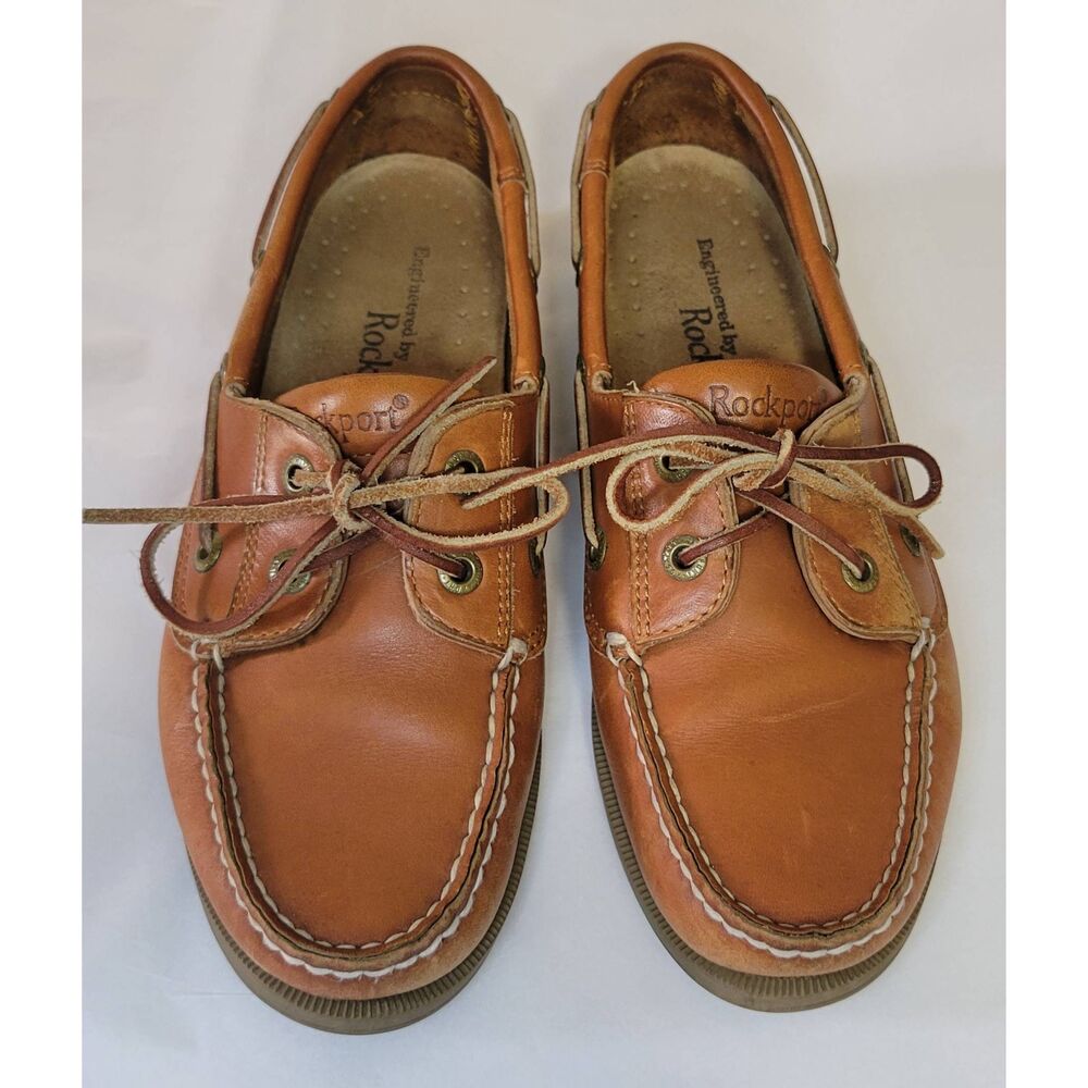 Rockport Leather Boat Shoe Men's 7w Women's 8w